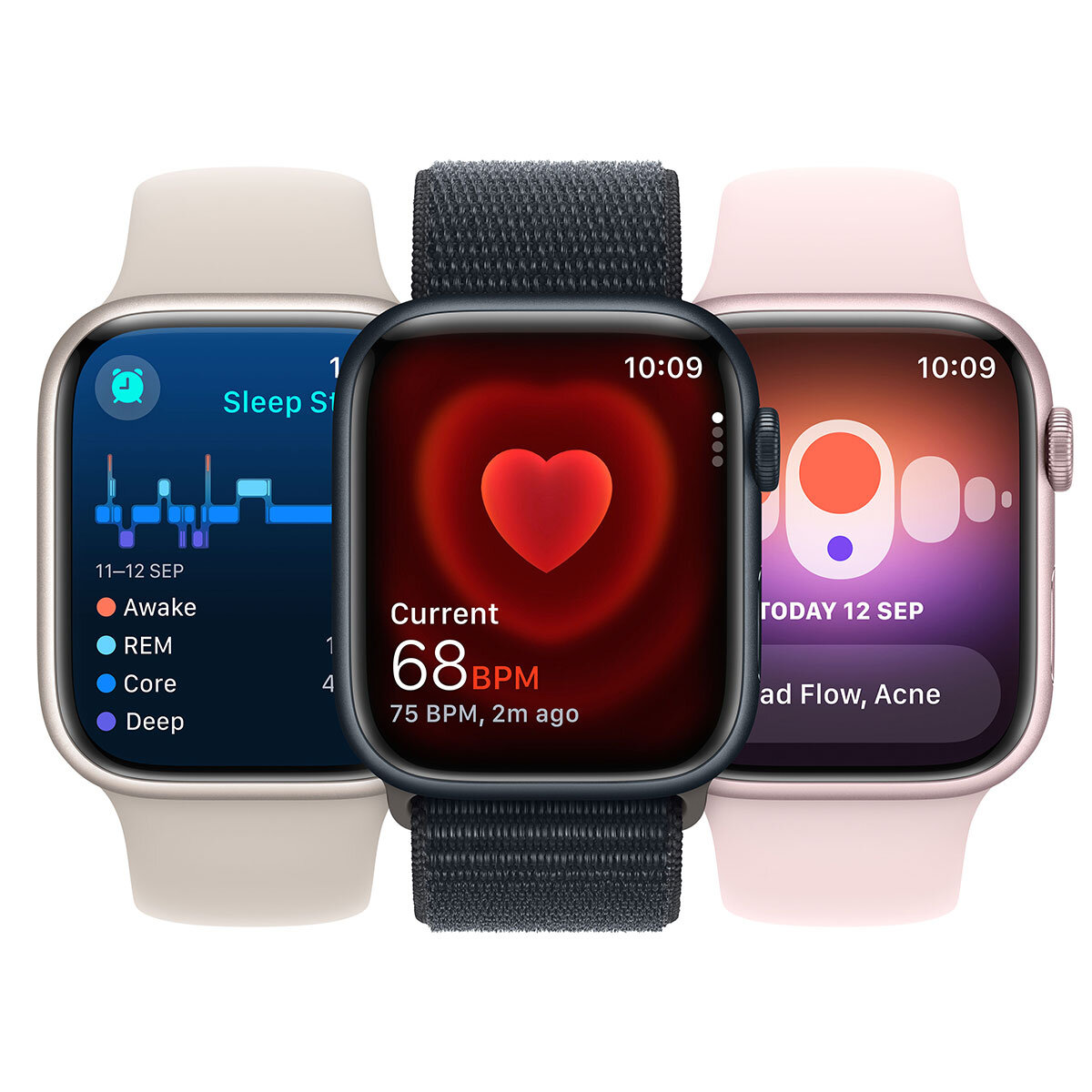 Apple Watch Series 9 Cellular, 41mm Product(Red) Aluminium Case with Product(Red) Sport Band S/M, MRY83QA/A