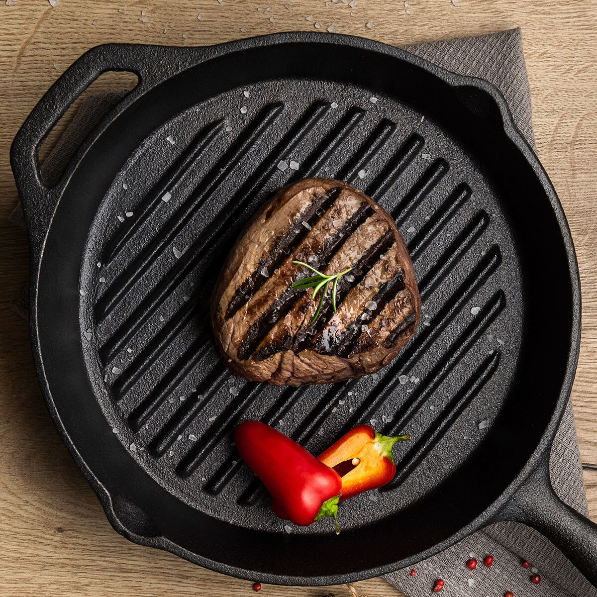 Tramontina Cast Iron Griddle Pan, 26cm