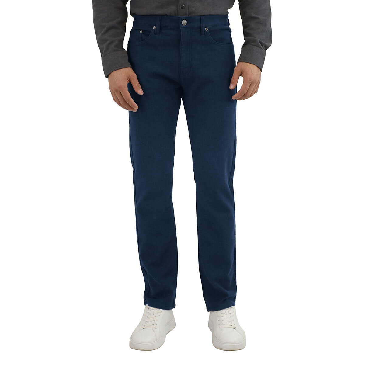 Jachs Loopback Twill Pant in Navy