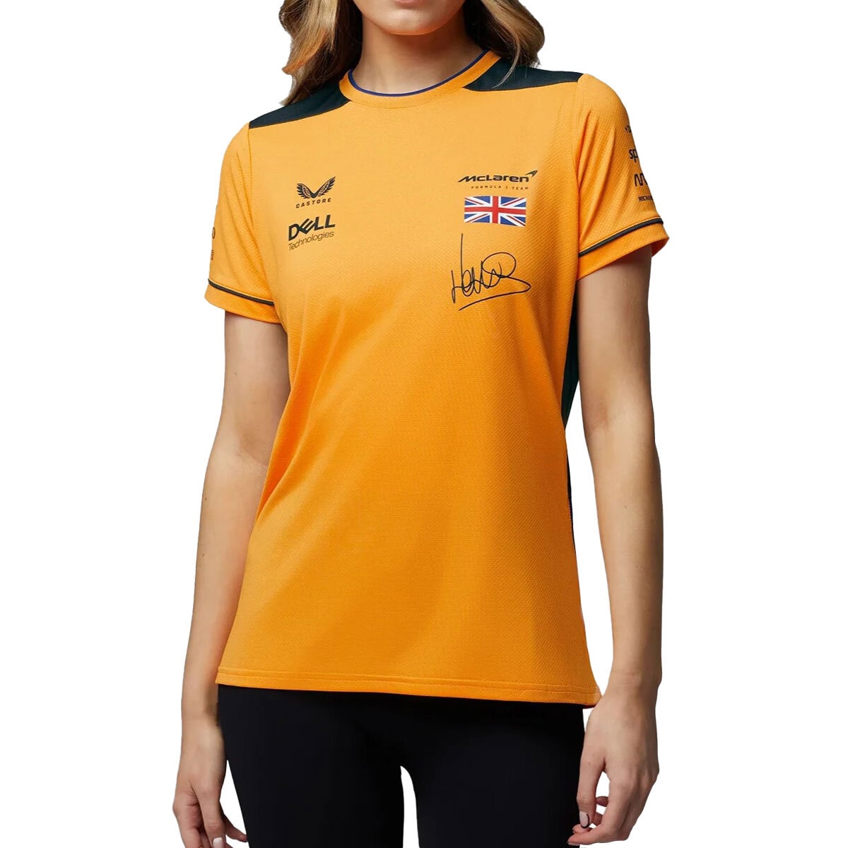 McLaren F1 Women's Replica Driver Lando Norris T-Shirt in Orange, Size 16