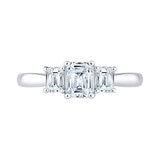 1.20ctw Emerald Cut Diamond 3 Stone Ring, Platinum