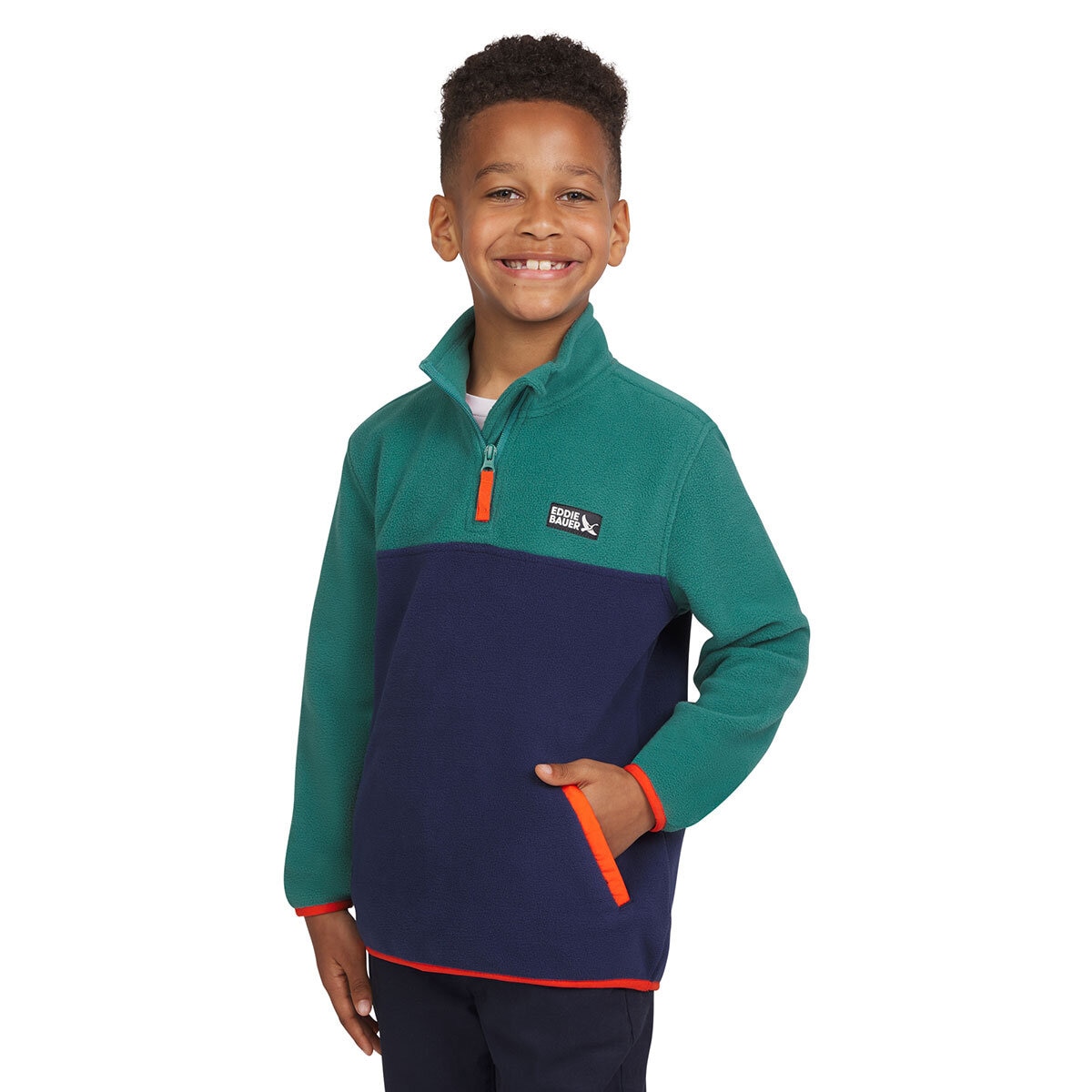 Eddie Bauer Youth Quest Pullover Fleece in Green Eddie Bauer Youth Quest Pullover Fleece in Green