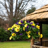 Artificial Flower Hanging Basket in 3 Colours Artificial Flower Hanging Basket in 3 Colours