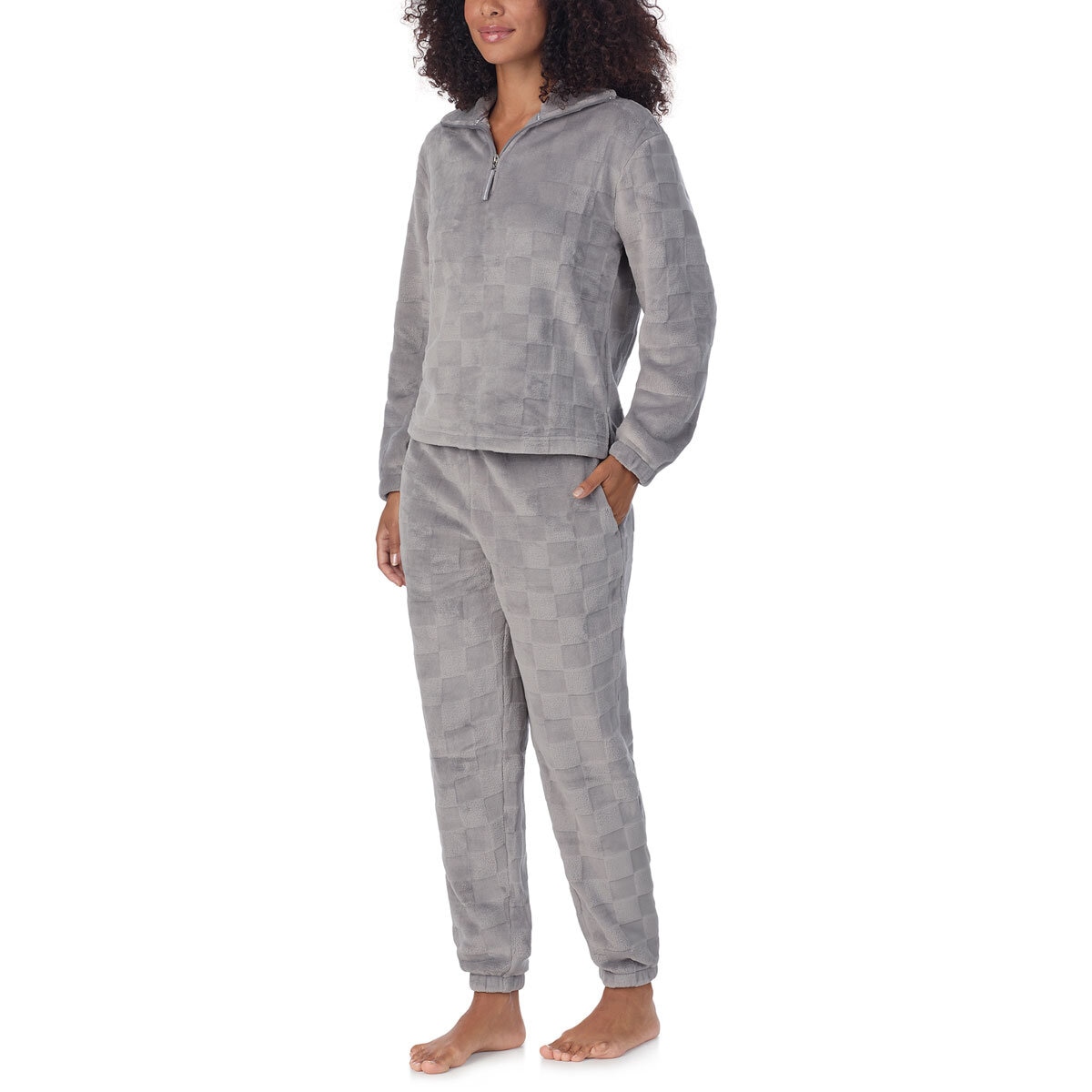 Jane & Bleecker Plush Lounge Set in Grey