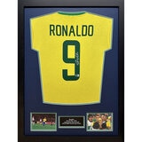 Ronaldo Signed Framed Brazil Football Shirt