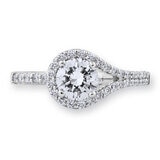 1.36ctw Round Brilliant Cut Diamond Ring, 18ct White Gold