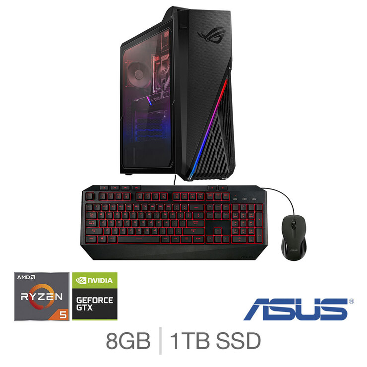 Asus Rog Strix Ga15 Amd Ryzen 5 8gb Ram 1tb Ssd Nvidia Geforce 1660 Ti Gaming Desktop Pc G15dh Uk0t With Keyboard And Mouse Costco Uk