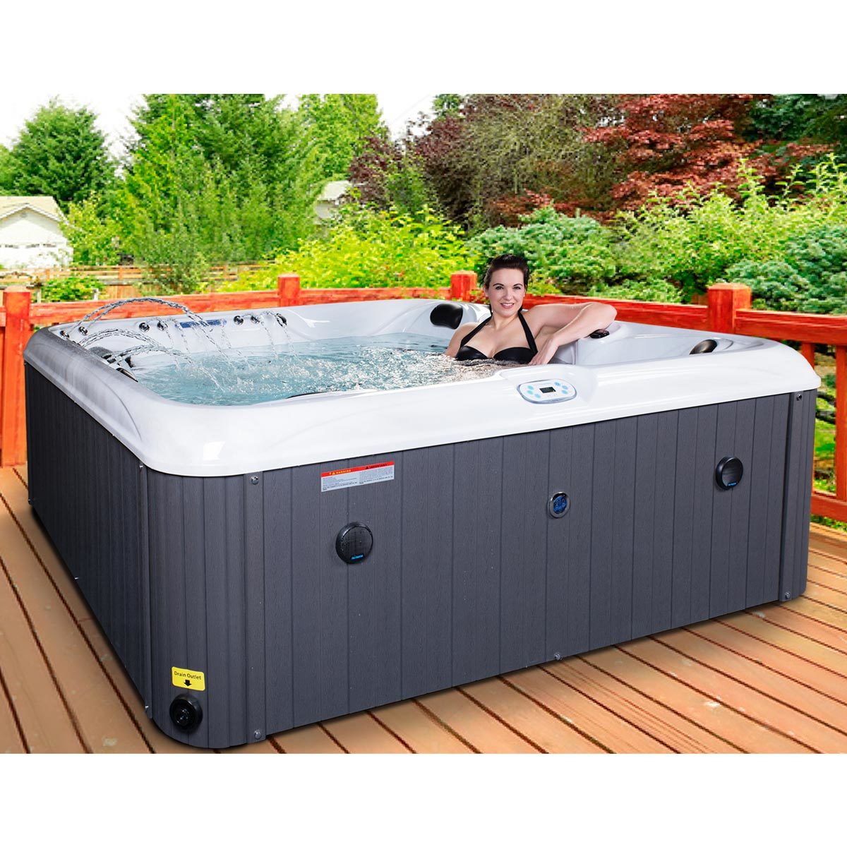 Blue Whale Spa Longport 120 Jet 5 Person Hot Tub Delivered And Installed Costco Uk