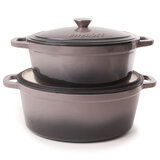 BergHOFF Cast Iron Round Stockpot with lid + Oval Casserole with lid