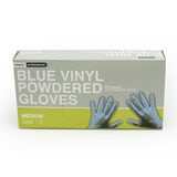 BLUE VINYL POWDERED GLOVES