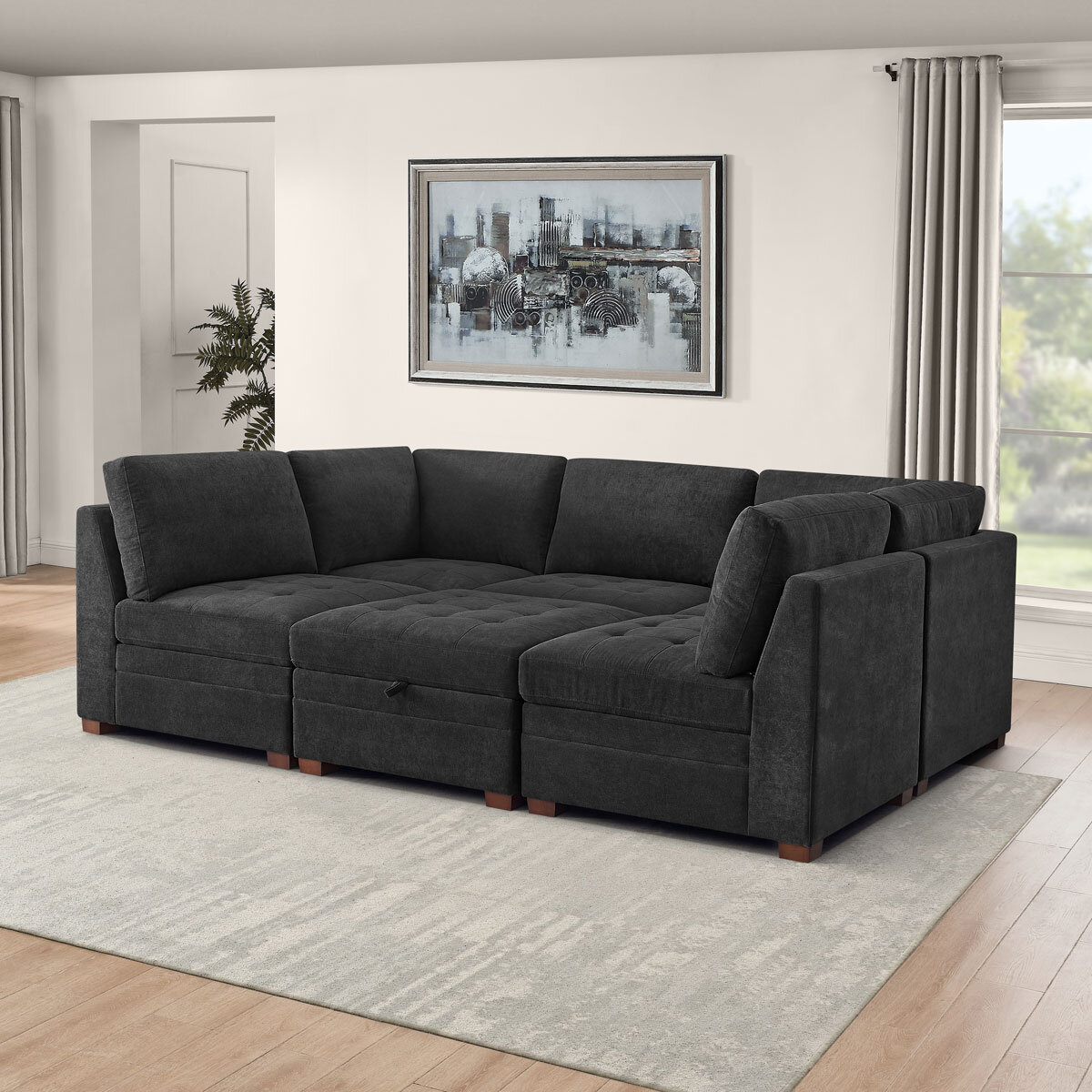 Thomasville Tisdale Dark Grey Modular Sofa