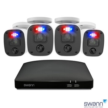Swann 4MP (2K) DVR 8 x Channel / 4 x PRO-2KMQB Bullet Cameras with 1TB HDD, SWDVK-8468042KMQB-EU Swann 4MP (2K) DVR 8 x Channel / 4 x PRO-2KMQB Bullet Cameras with 1TB HDD, SWDVK-8468042KMQB-EU