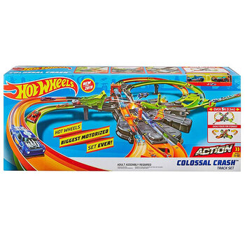 Hot Wheels Colossal Speed Crash Motorized Track Set (13+ Years)