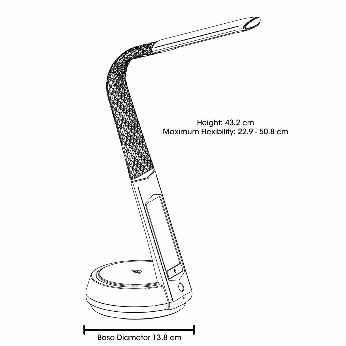 OttLite Wireless Charging LED Lamp with Colour Changing Base in 2 Colours OttLite Wireless Charging LED Lamp with Colour Changing Base in 2 Colours