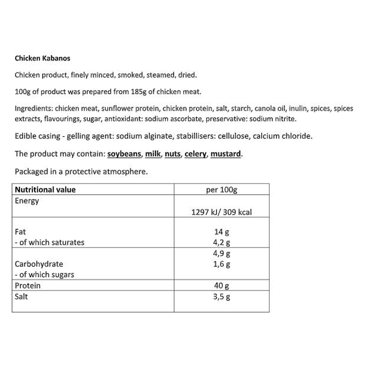 Nutritional Information