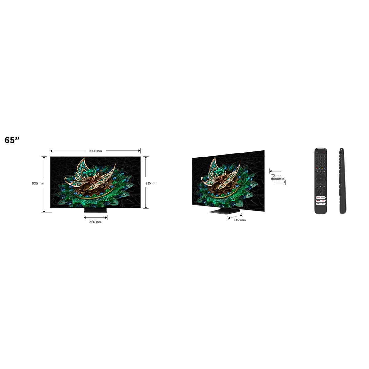 TCL 65Q9BK 65 Inch Mini LED 144Hz TV