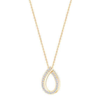 0.15ctw Round Brilliant Cut Diamond Pendant, 14ct Yellow Gold