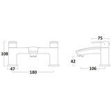 Tavistock Avid Deck Mounted Bath Tap