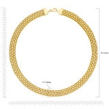 14ct Yellow Gold Bombay Bismark 3 Row Necklace