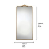 Ravena Gold Leaner Floor Mirror, 76 x 165 cm