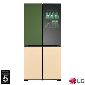 LG MoodUP™ GMV960NNME Multidoor Fridge Freezer with InstaView in Colour Changing LED, E Rated