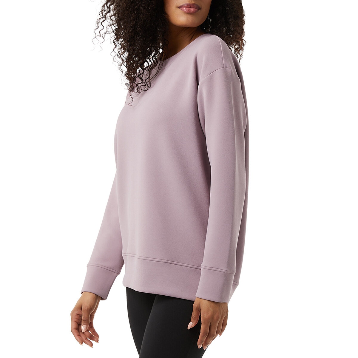 32 Degrees Ladies Sueded Tech Crewneck in Lilac