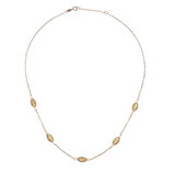 14ct Yellow Gold Diamond Cut Bead Necklace  