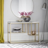 Gallery Cheshire Champagne Console Table with Mirrored Top