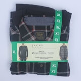 Jachs Mens Flannel Shirt & Thermal 2 Pack in Black