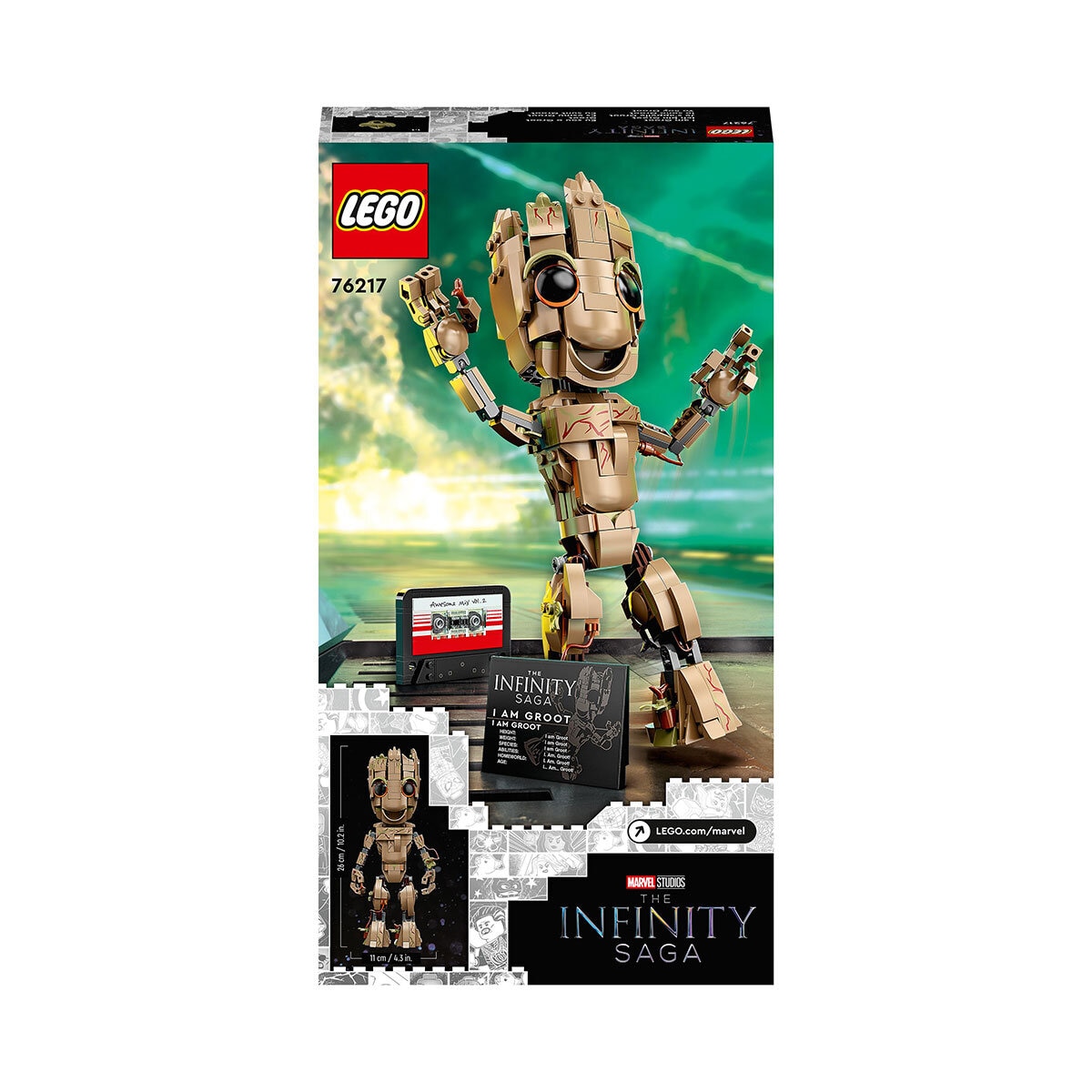 Buy LEGO Super Heroes I Am Groot Back of Box Image at Costco.co.uk