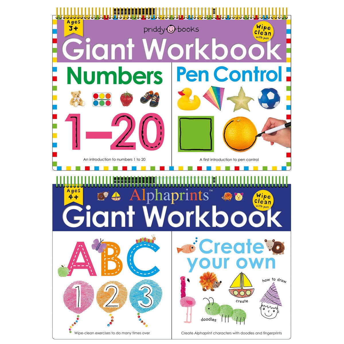 Giant Spiral Wipe-Clean Workbook in 2 Options (3+ Years)