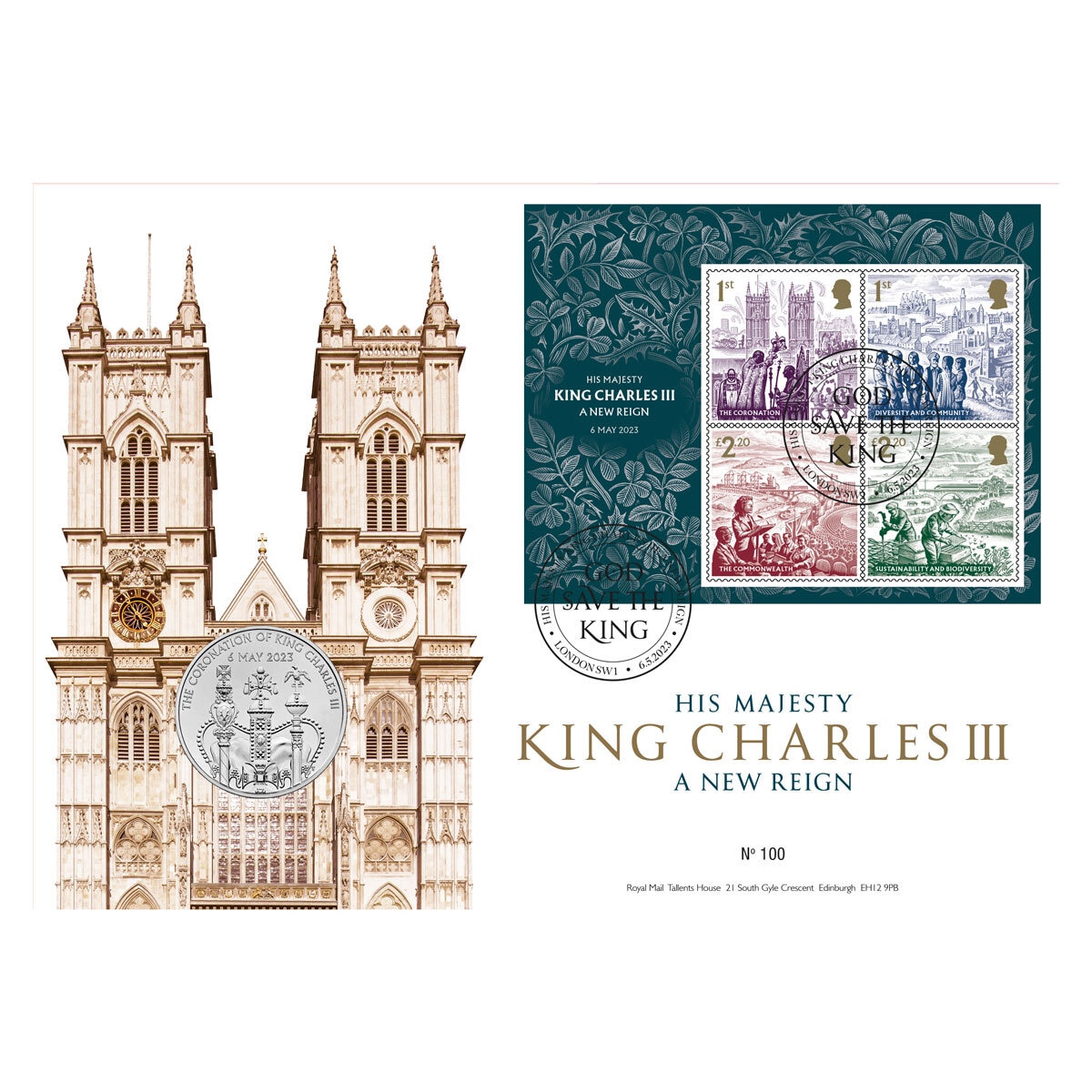 Buy King Charles III Stamps & BU Coin Cover Overview Image at Costco.co.uk