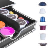 Smart Design Chrome Plated Steel Framed Coffee Pod Organiser