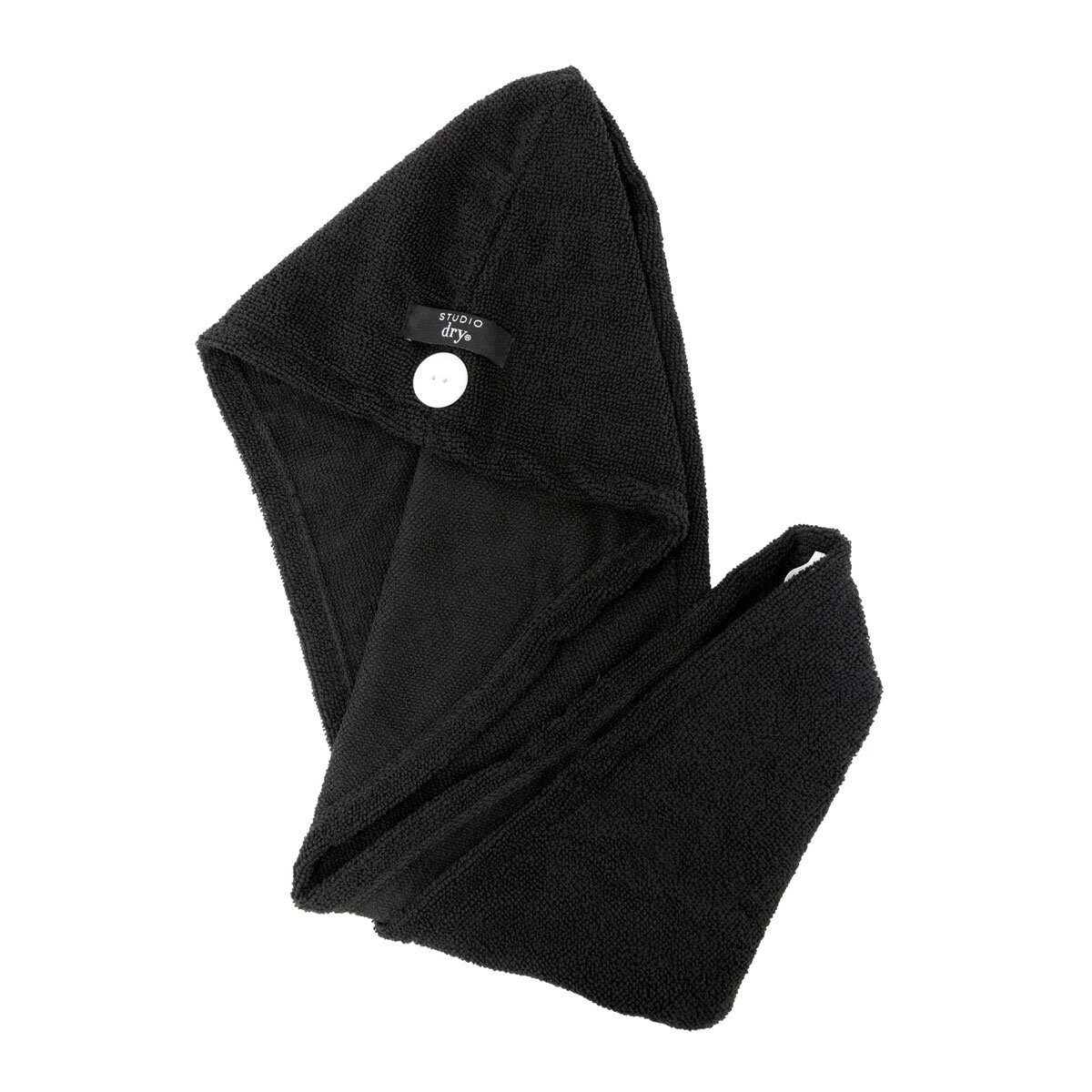 Danielle Creations, Turban Hair Towels, 2x2 Pack Pink & Black Opened Black