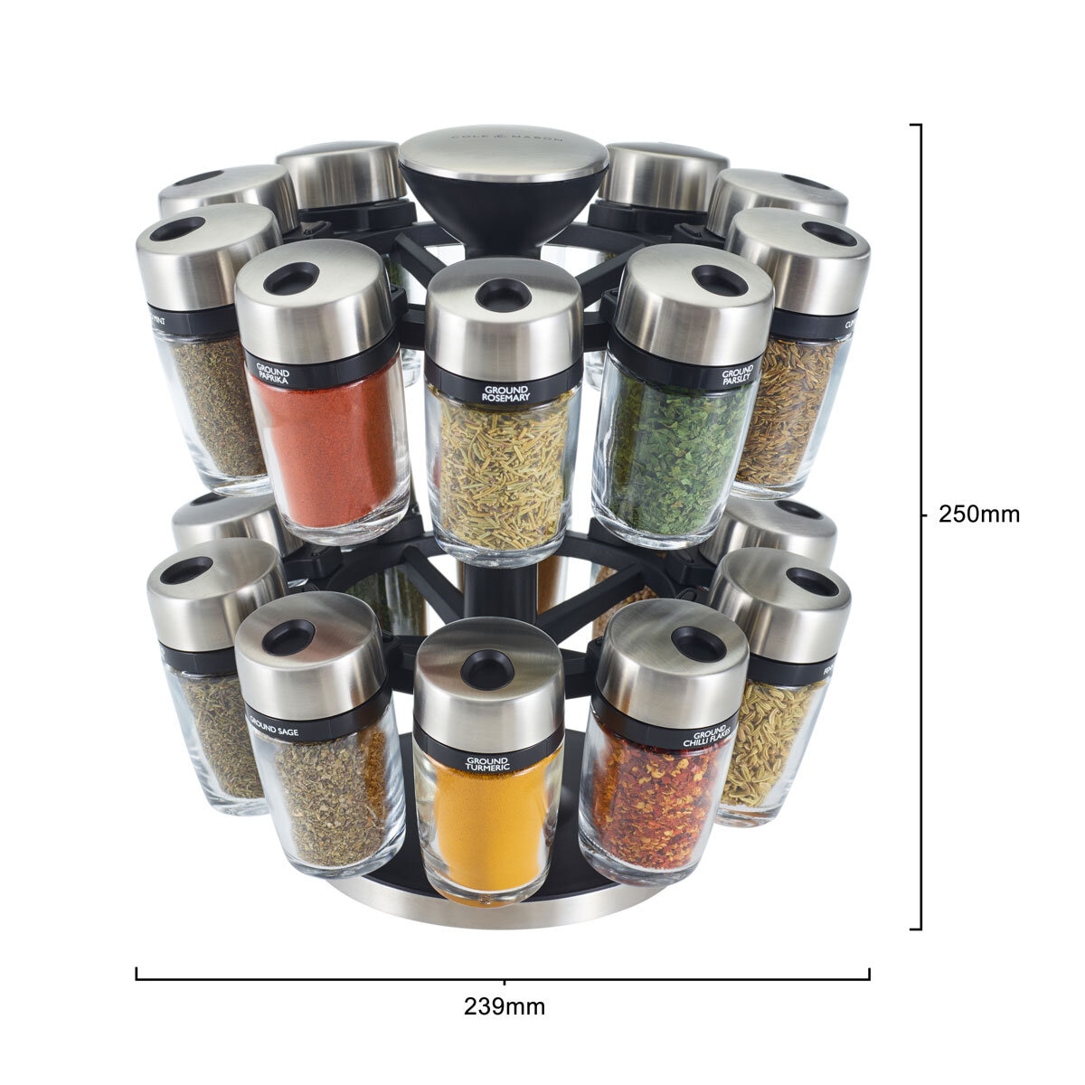 Cole & Mason Cambridge 20 Jar Herb & Spice Carousel