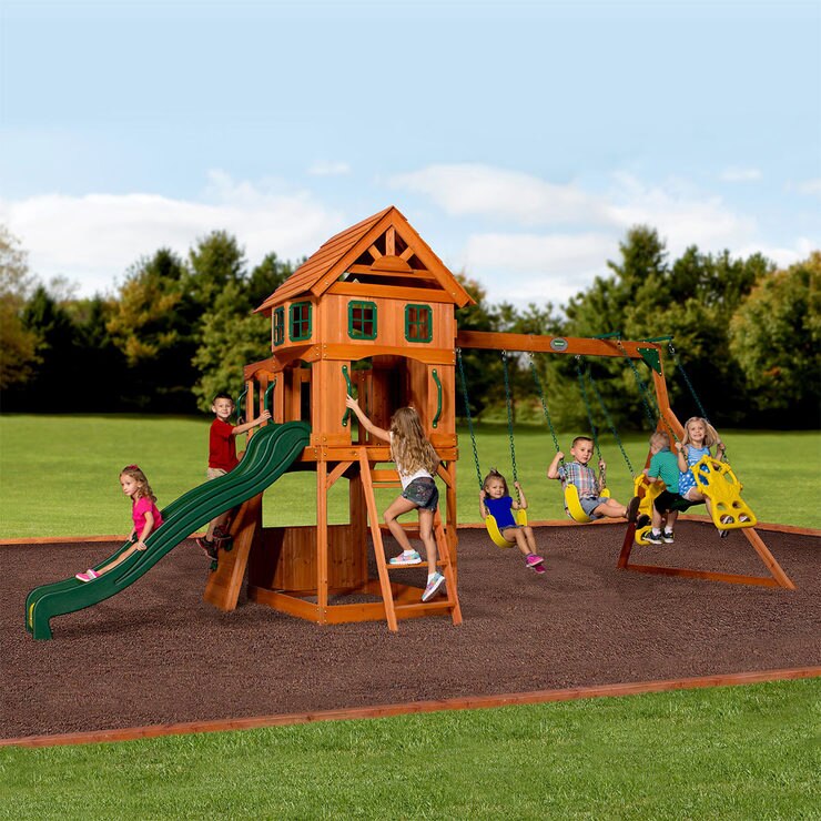 Backyard Discovery Atlantic Wooden Swing Set (3-12 Years 