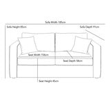 Oxford Beige Fabric Sofa Bed