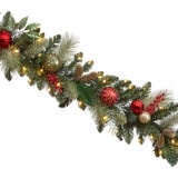 Buy 9ft Decorated Garland Red Item Image at costco.co.uk