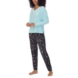 Jane & Bleeker Women's Silky Plush 2 Piece Pyjama Set