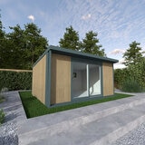 Installed Green Retreats Basebox Plus Garden Room 4.8m x 3.6m