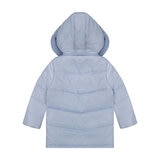 Andy & Evan Boys & Girls Back to School Quilted Parka in Blue with Faux Fur Hood