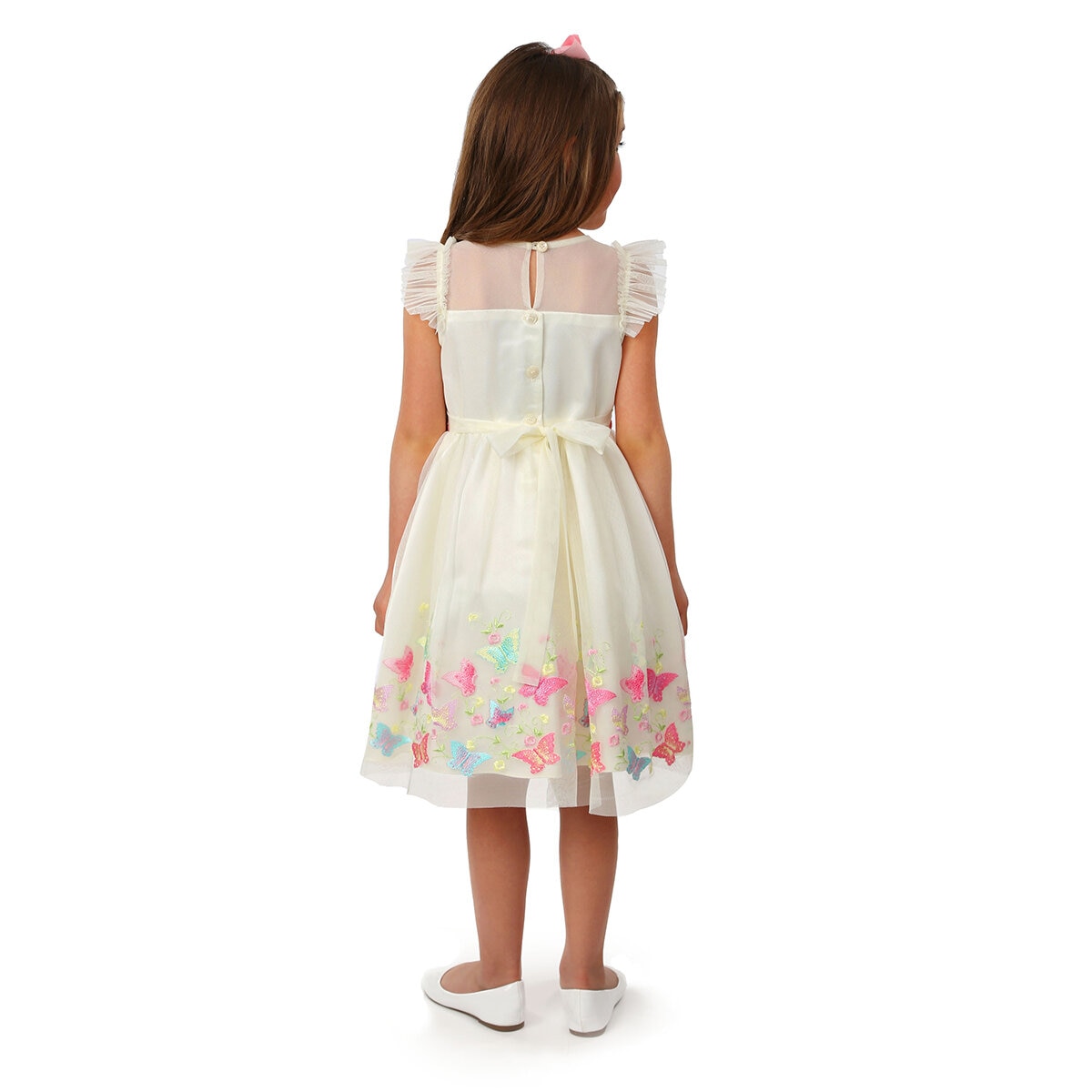 Jona Michelle Girls Dress in White