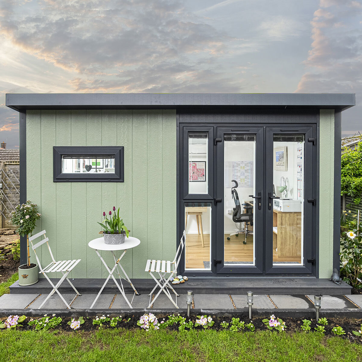 Installed Green Retreats Basebox Garden Room 4.9m x 3m