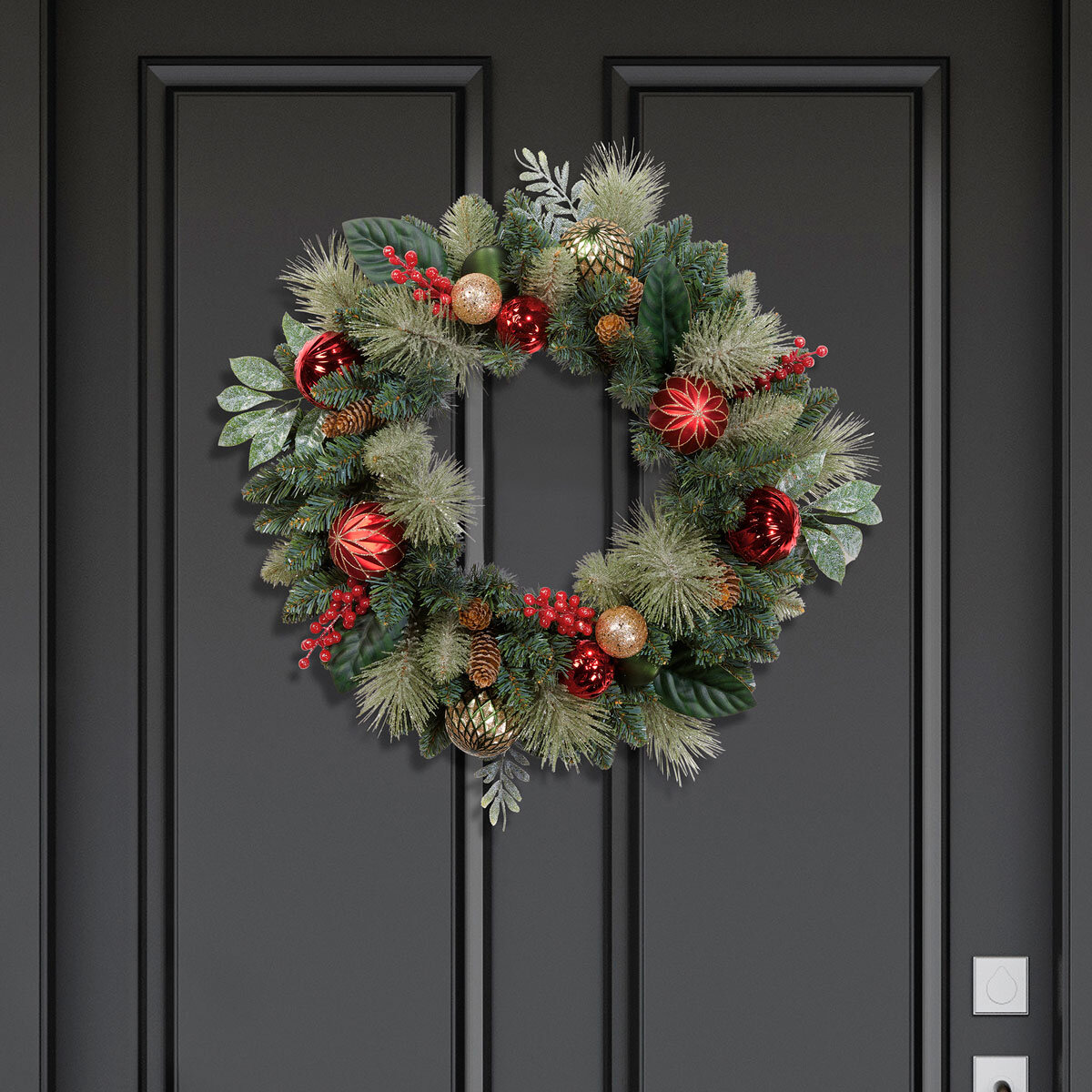 Buy 24" Unlit Wreath Combined Overview Image at costco.co.uk