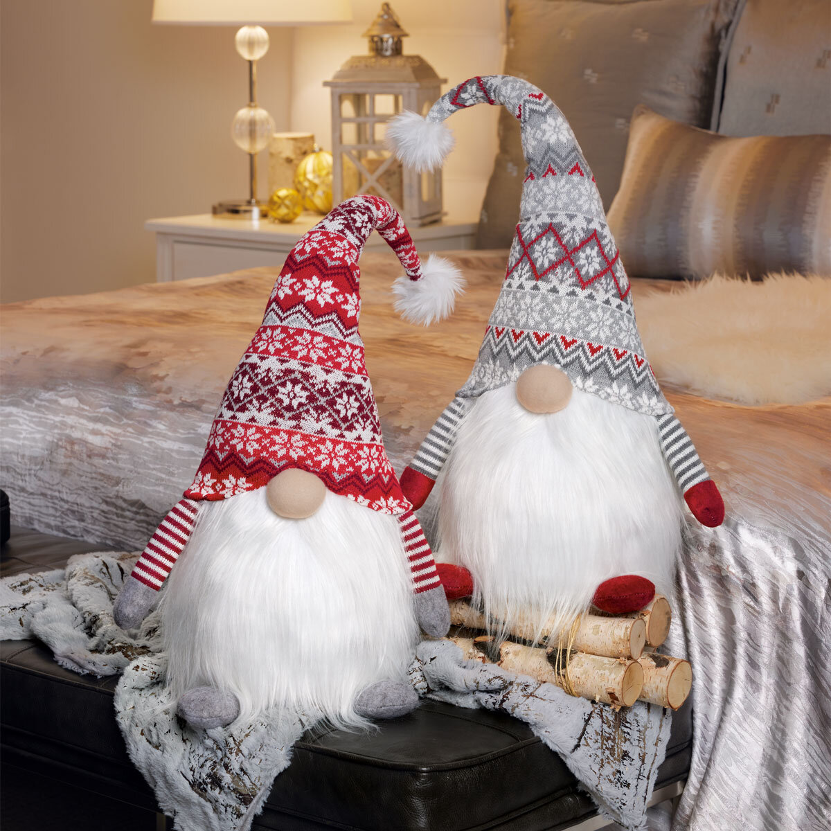 Buy Light Up Gnomes 2 Pack Lifestyle Image at Costco.co.uk