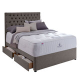 Pocket Spring Bed Company Mulberry Mattress & Pebble Grey Divan with 4 Drawers in 3 Sizes