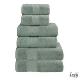 Lazy Linen 6 Piece Towel Bundle in Sage, 2 x Hand Towels, 2 x Bath Towels & 2 x Bath Sheets