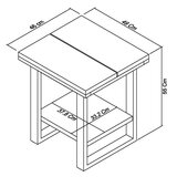 Bentley Designs Tivoli Dark Oak Lamp Table Dimensions