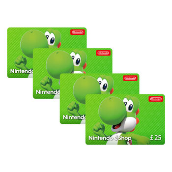 £100 Nintendo Gift Cards Multipack (4 X £25)