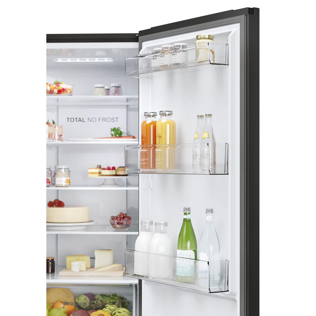 Haier Series 3 HETR3619ENPB Fridge Freezer, E Rated in Slate Black